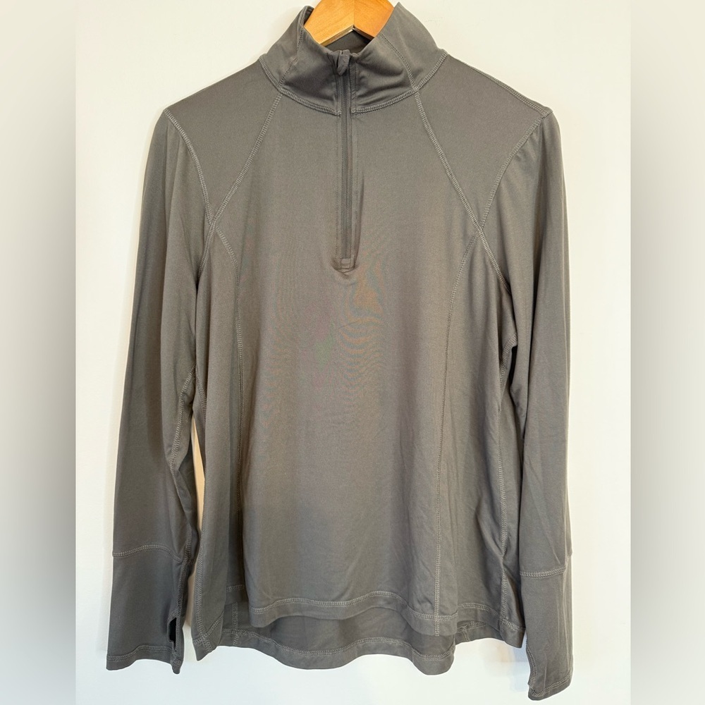 Lukka Lux Women’s Quarter Zip Long Sleeve Stretchy Pullover GREEN